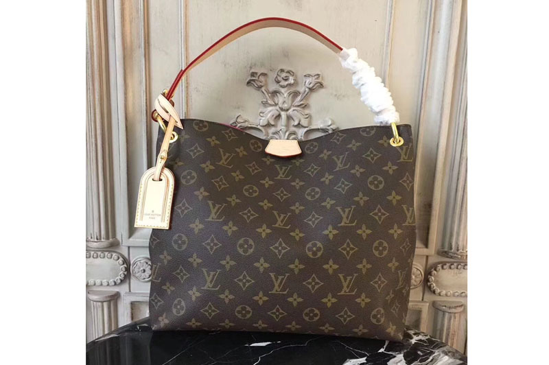 Louis Vuitton M43703 Graceful MM Monogram Canvas Bags Pivoine