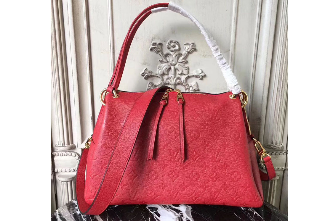 Louis Vuitton m43720 Ponthieu PM Monogram Empreinte Bags Red