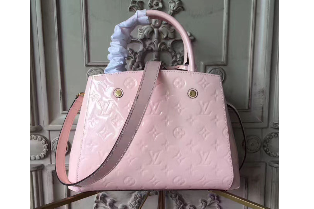 Louis Vuitton Montaigne BB Monogram Vernis M50170 Pink