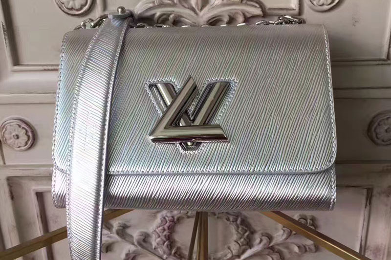 Louis Vuitton Twist MM Epi M50282 Silver