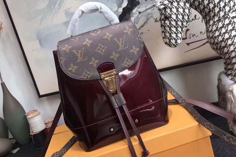 Louis Vuitton M53545 Hot Springs Backpack Patent Leather Purple