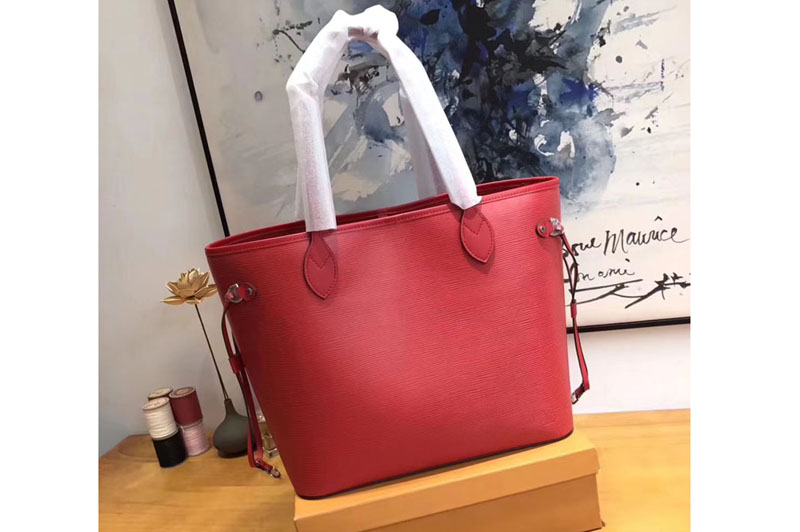 Louis Vuitton M54185 Neverfull MM Epi Leather Bags Red