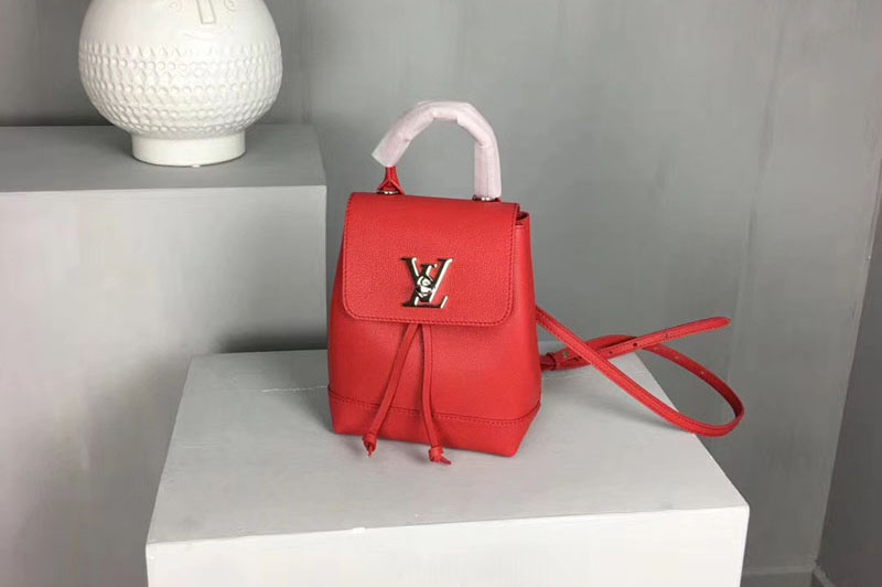 Louis Vuitton M54573 lockme mini backpack Leather Red