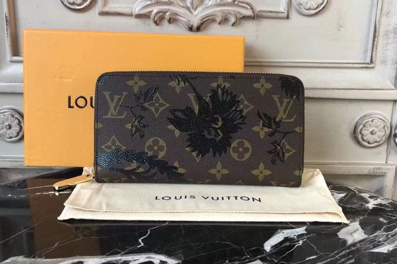 Louis Vuitton M60017 Monogram Canvas Zippy Wallet with Print