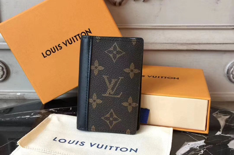Louis Vuitton M60111 Pocket Organizer Monogram Macassar Wallets