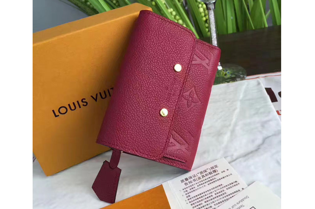 Louis Vuitton Pont Neuf Compact Wallet Monogram Empreinte M62184 Red