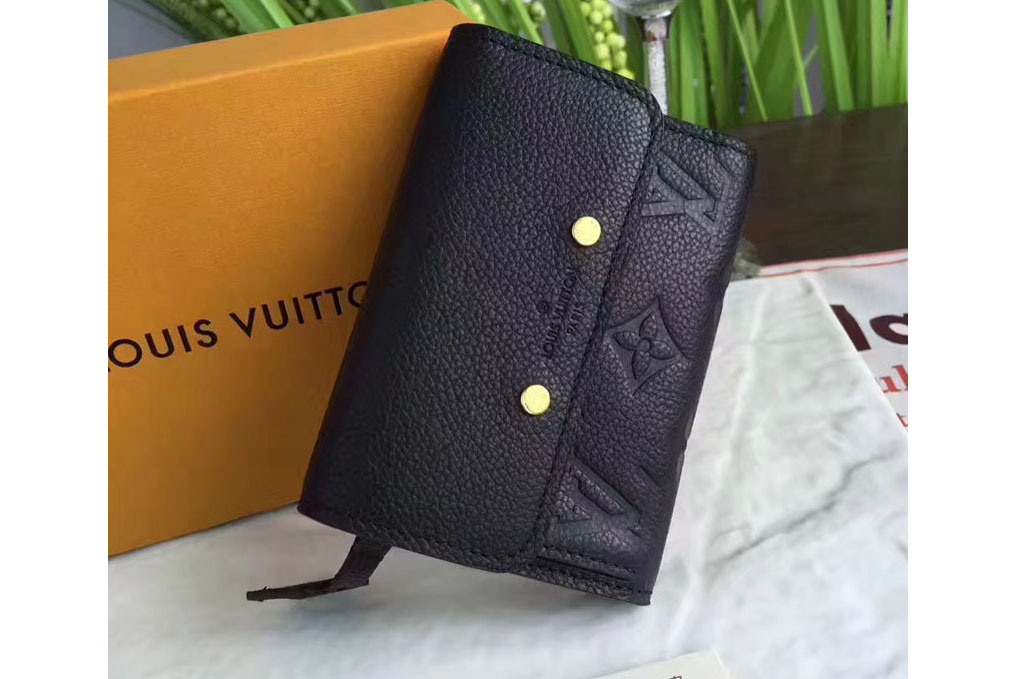Louis Vuitton Pont Neuf Compact Wallet Monogram Empreinte M62184 Black