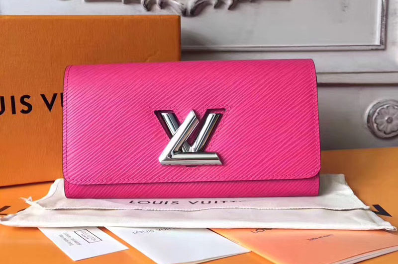 Louis Vuitton M62362 Twist Epi Leather Wallets Hot Pink