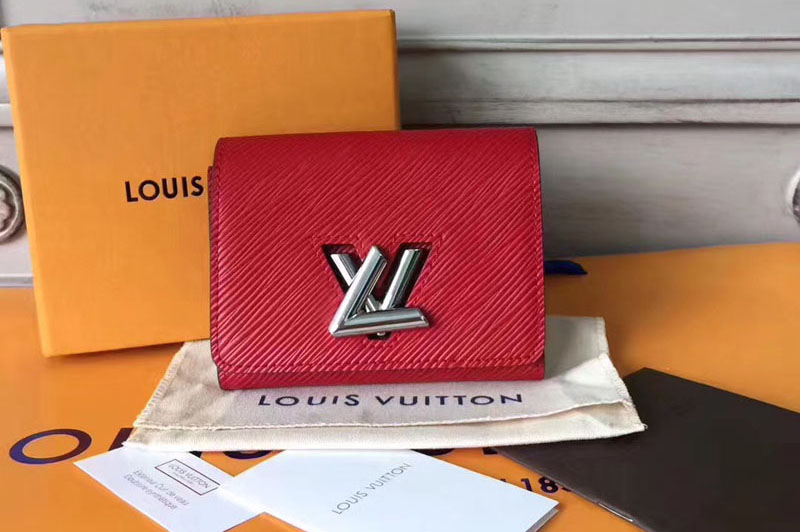 Louis Vuitton M64413 Twist Compact Epi Leather Wallets Red
