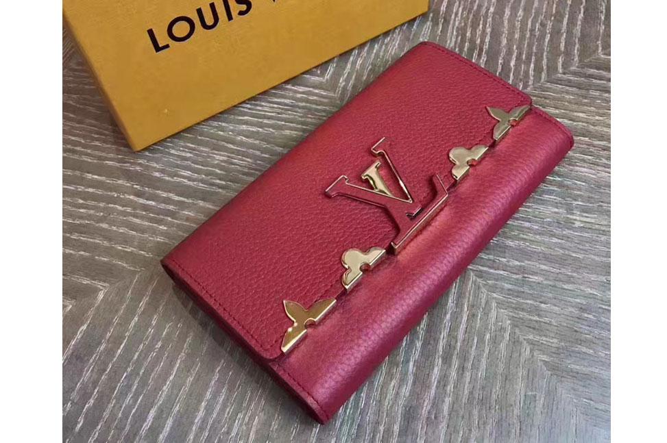 Louis Vuitton Capucines Wallet Taurillon M64551 Red