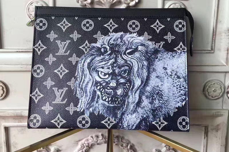 Louis Vuitton Monogram Canvas Lion Pochette Voyage MM M66639