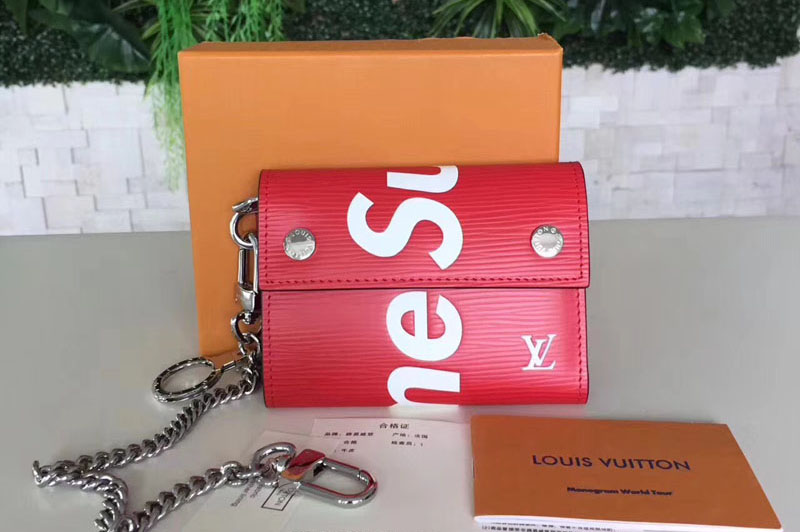 Louis Vuitton Chain Epi Red Limited Edition Supreme M67711