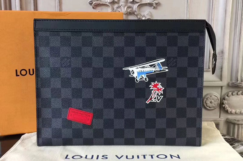 Louis Vuitton N41696 Pochette Voyage MM Damier Graphite Canvas
