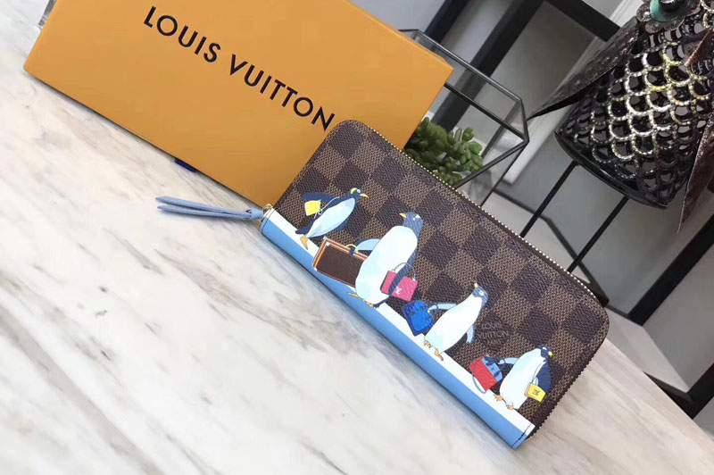 Louis Vuitton Clemence Wallet Damier Ebene N64425