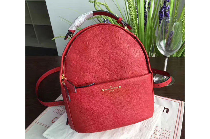 Louis Vuitton Sorbonne Backpack Monogram Empreinte Leather m44015 Red