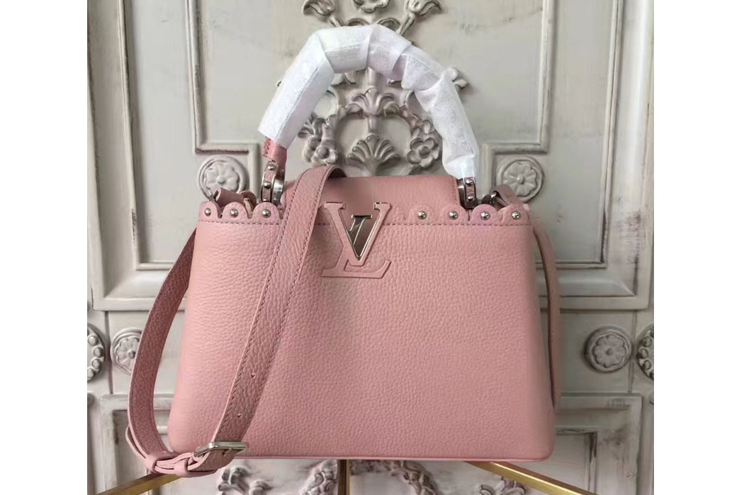 Louis Vuitton Capucines MM Taurillon M48864 Pink