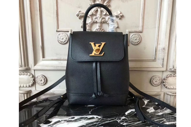 Louis Vuitton M54573 lockme mini backpack Leather Black