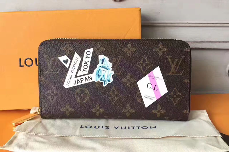 Louis Vuitton Monogram Canvas Zippy Wallet with Print M60017