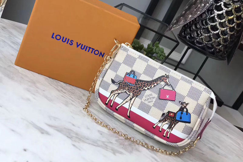 Louis Vuitton Mini pochette accessoires damier azur N58010