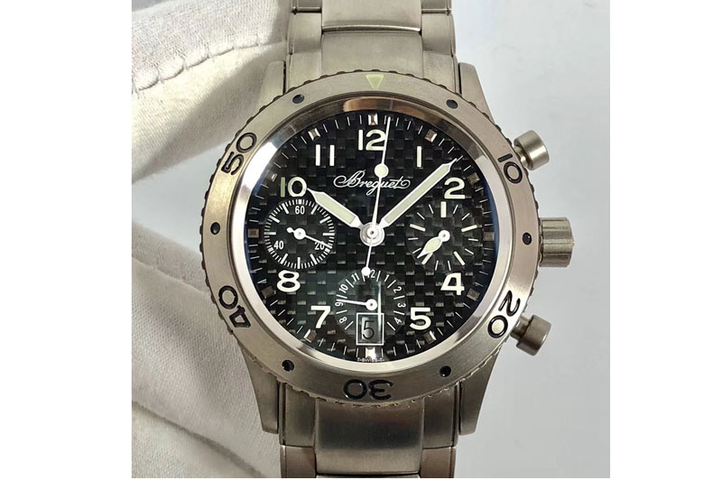 Breguet Type XX Chrono SS/SS Black Dial A7750