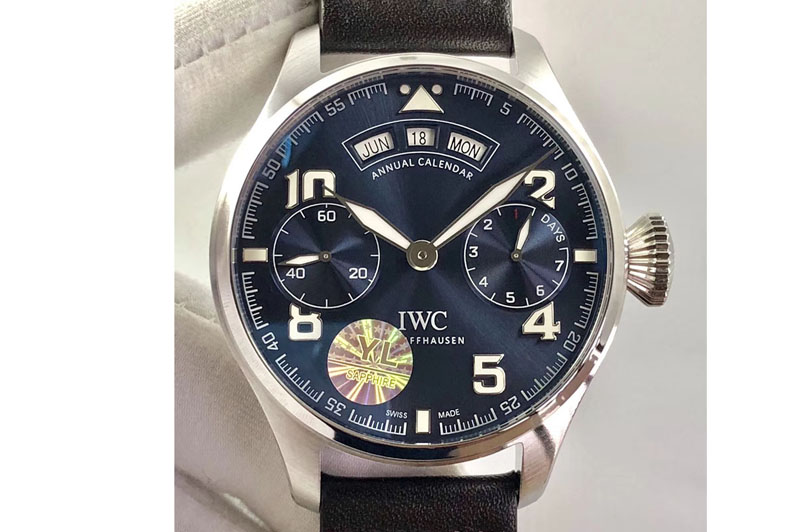 IWC Big Pilot Real PR IW502703 SS YLF 1:1 Best Edition Blue Dial on Black Calfskin Strap A52850