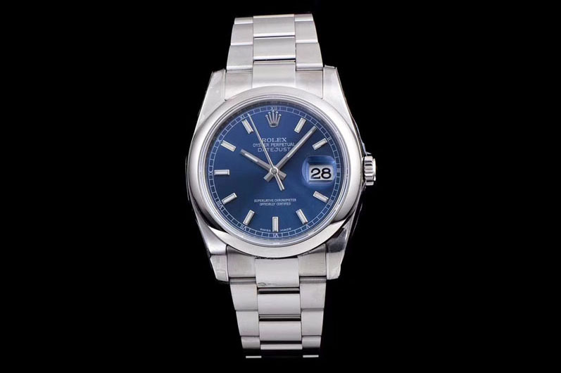 Rolex DateJust 36 SS 116200 ARF 1:1 Best Edition Blue Dial Stick Markers on SS Oyster Bracelet SA3135