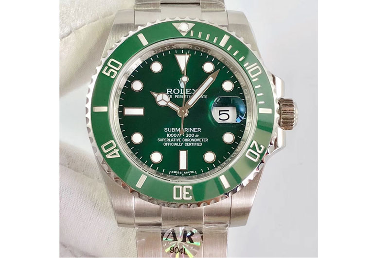 Rolex Submariner 116610 LV Green Ceramic ARF 1:1 Best Edition 904L SS Case and Bracelet A2824