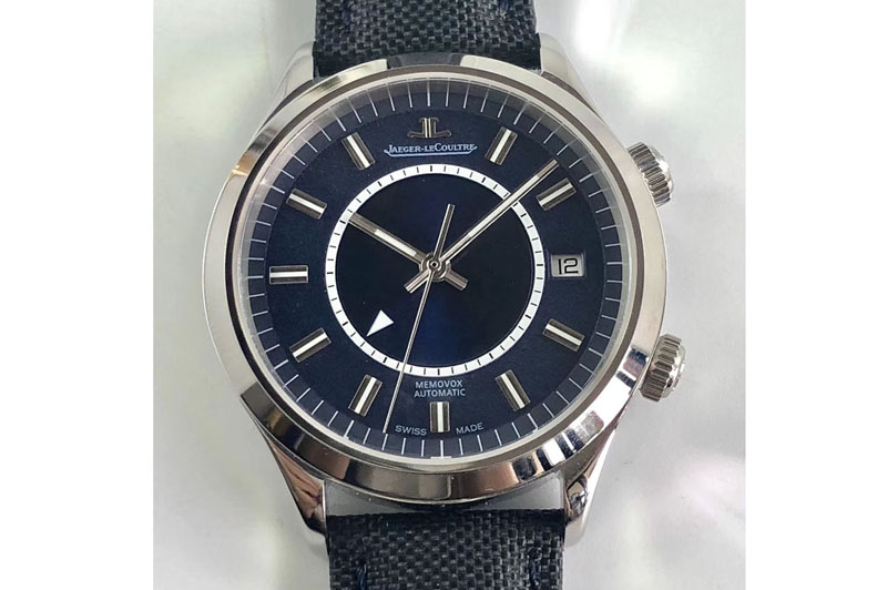 Jaeger-LeCoultre Master 1412530 40mm SS Blue Dial Nylon Strap M9015