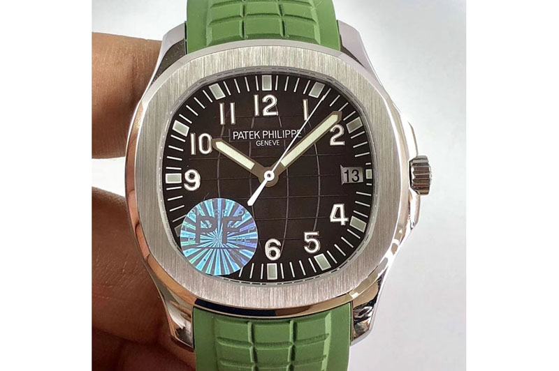 Patek Philippe Aquanaut Jumbo MP Best Edition SS Green Dial on Green Rubber Strap A2824 to PP324CS