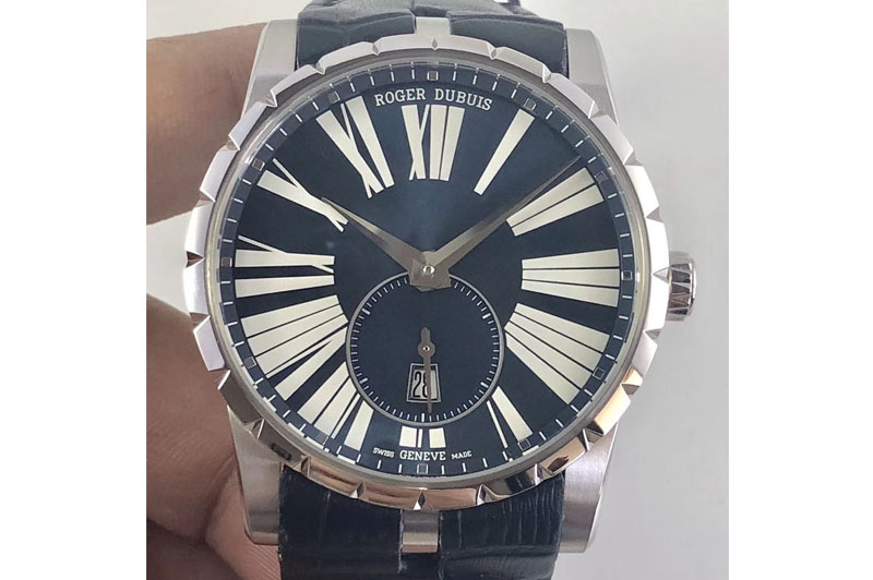 Roger Dubuis Excalibur Dbex0535 SS RDF 1:1 Best Edition Blue Dial On blue Leather Strap Asian RD830
