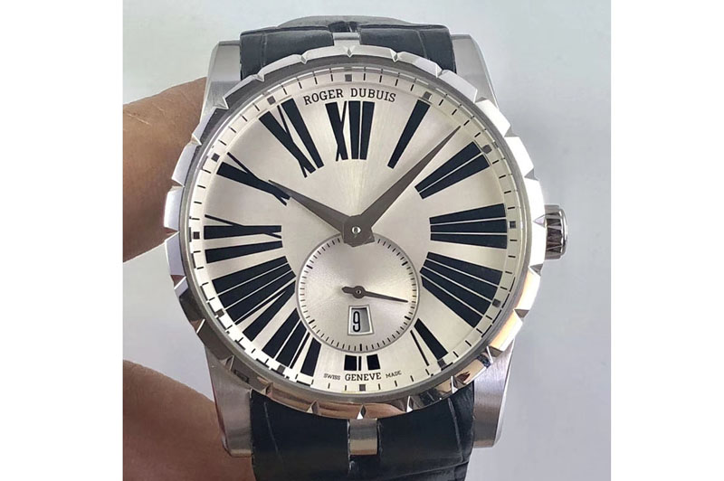 Roger Dubuis Excalibur Dbex0535 SS RDF 1:1 Best Edition White Dial On blue Leather Strap Asian RD830 MORE DETAILS