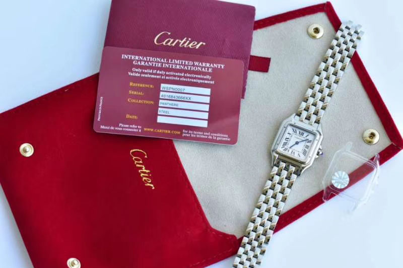 Cartier Panthère Secrete De Ladies SS GF 1:1 Best Edition White Dial on SS Bracelet Ronda Quartz