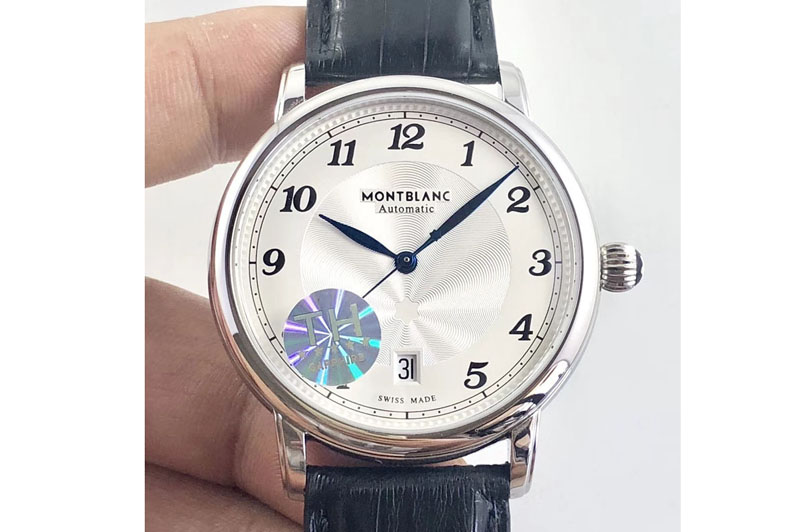 Montblanc Star Legacy 117574 Automatic SS/LE White Dial A2892 Mens Watch
