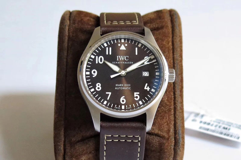 IWC MARK XVIII IW327003 SS MKS 1:1 Best Edition Brown DIAL ON Brown LEATHER STRAP MIYOTA 9015