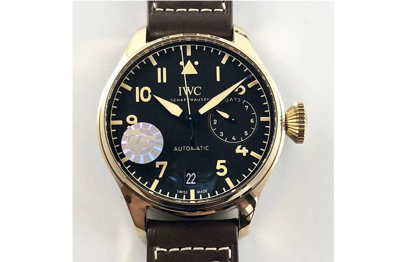 IWC Big Pilot IW501005 Bronzo ZF 1:1 Best Edition Brown Dial Blue Numbers on Brown Leather Strap A52110