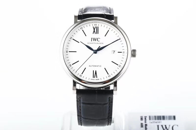 IWC IW356519 Portofino Automatic Edition White Dial Black Leather Strap