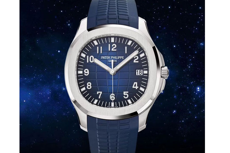 Patek Philippe Aquanaut Jumbo 5167A SS ZF 1:1 Best Edition Blue Dial on Blue Rubber Strap 324CS (Free box)