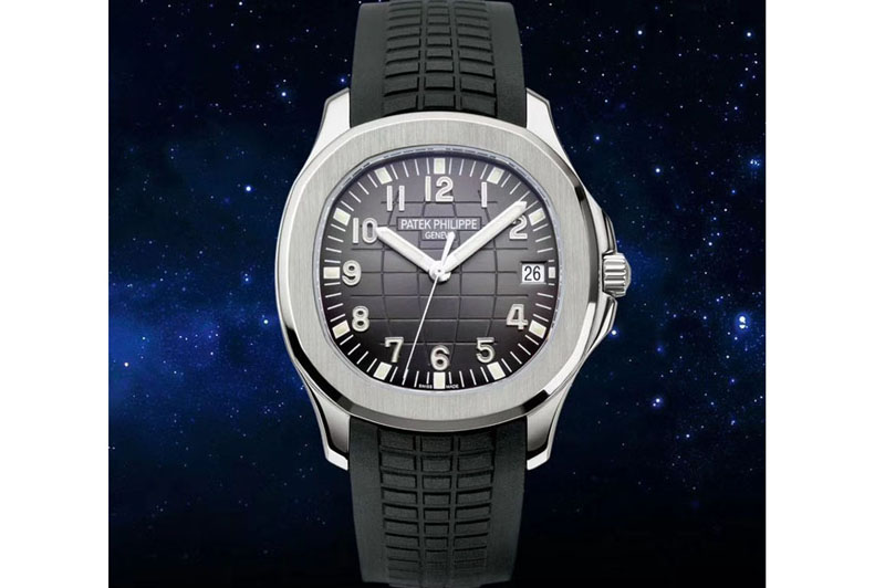 Patek Philippe Aquanaut Jumbo 5167A SS ZF 1:1 Best Edition Grey Dial on Black Rubber Strap 324CS (Free box)