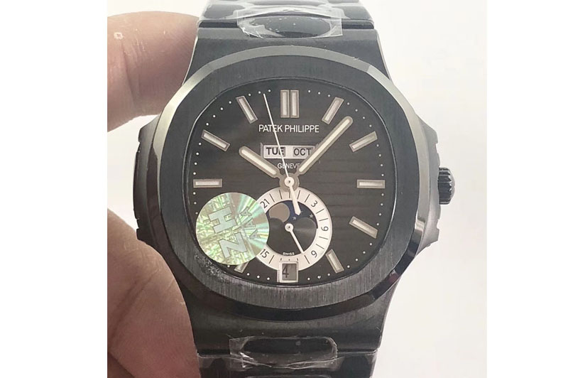 Patek Philippe Nautilus 5726 Complicated PVD Grey Textured Dial on PVD Bracelet A324