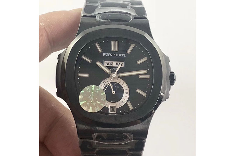Patek Philippe Nautilus 5726 Complicated PVD Blue Textured Dial on PVD Bracelet A324