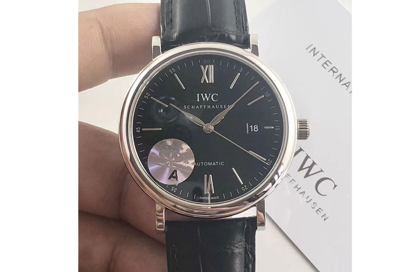 IWC Portofino Automatic Edition IW356502 R Factory Black Dial M9015 Witch Match Card