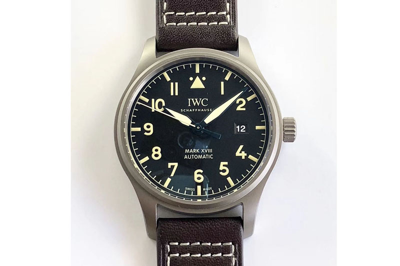 IWC MARK XVIII IW327006 Ti GSF 1:1 Best Edition Brown DIAL ON Brown LEATHER STRAP A2892