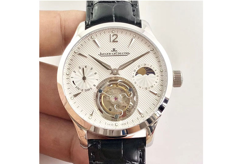Jaeger-LeCoultre Master Tourbillon SS Power Reserve and Moonphase White Dial Asian Tourbillon