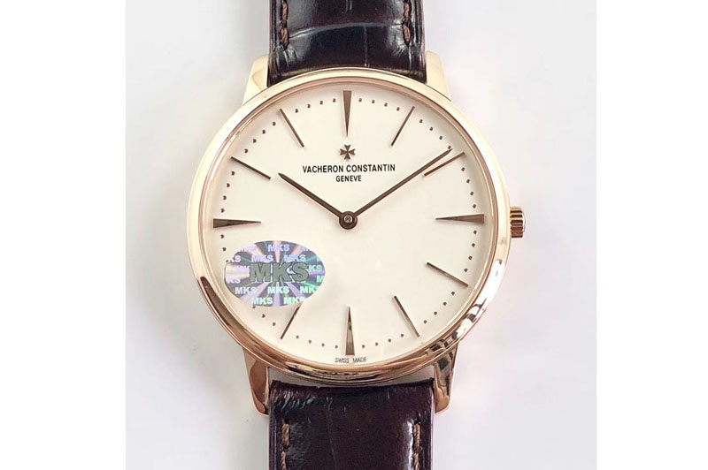 Vacheron Constantin Patrimony 81180 RG MKF 1:1 Best Edition White dial on Brown Leather MIYOTA 9039