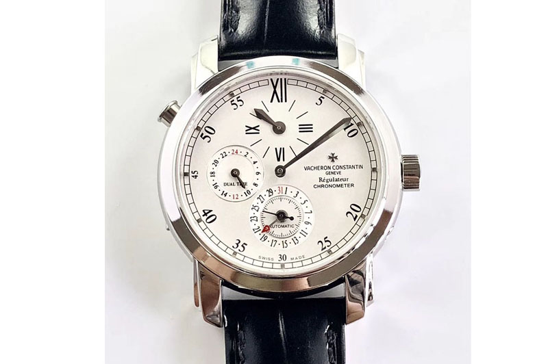 Vacheron Constantin Malte 42005 SS K11F Best Edition White dial on black leather strap A1206 RDT