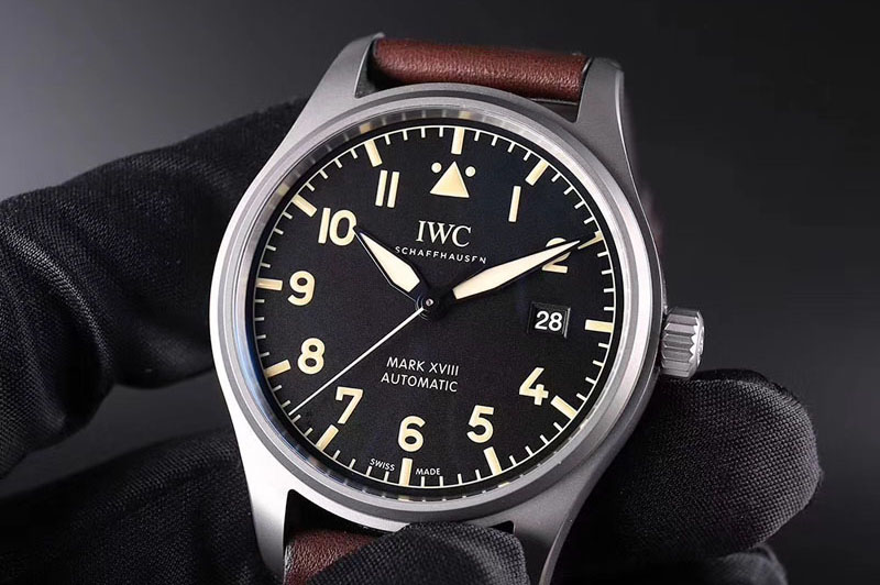IWC MARK XVIII IW327006 Ti GSF 1:1 Best Edition Brown DIAL ON Brown LEATHER STRAP MIYOTA 9015