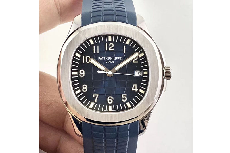 Patek Philippe Aquanaut Jumbo 5168G 42mm SS ZF 1:1 Best Edition Blue Dial on Blue Rubber Strap 324CS (Free box)