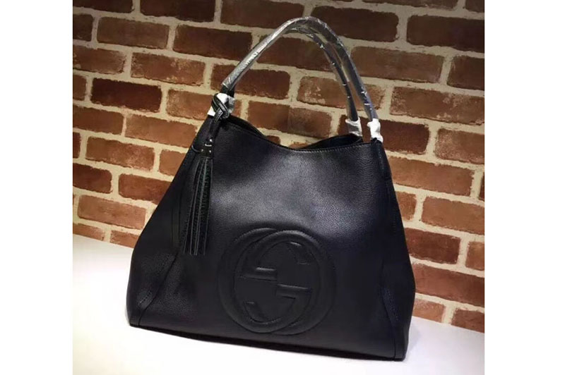 Gucci 282308 Soho Large Leather Shoulder Bags Black