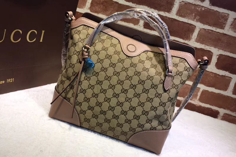 Gucci Bree Original GG Canvas Top Handle Bag 353120 Light Pink