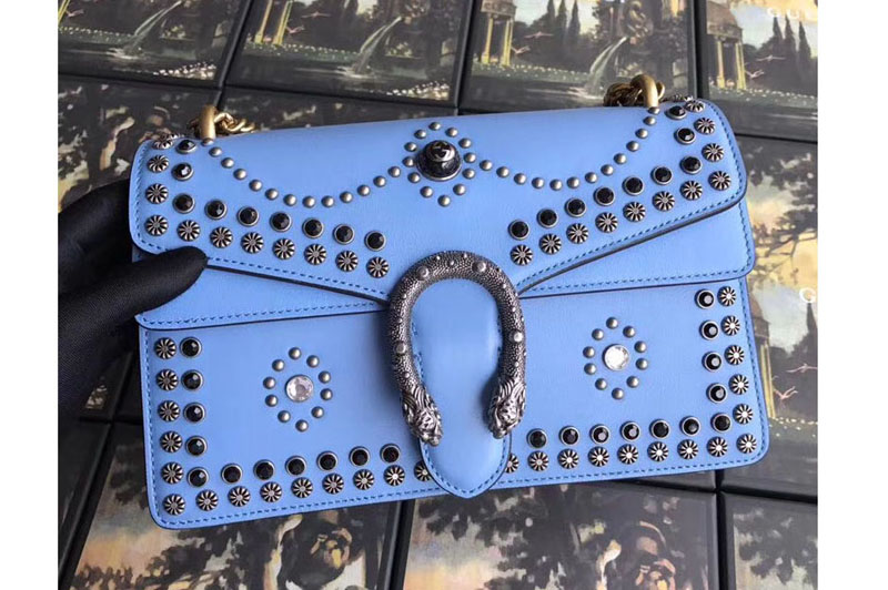 Gucci Dionysus Studded Shoulder Bag 400249 Blue